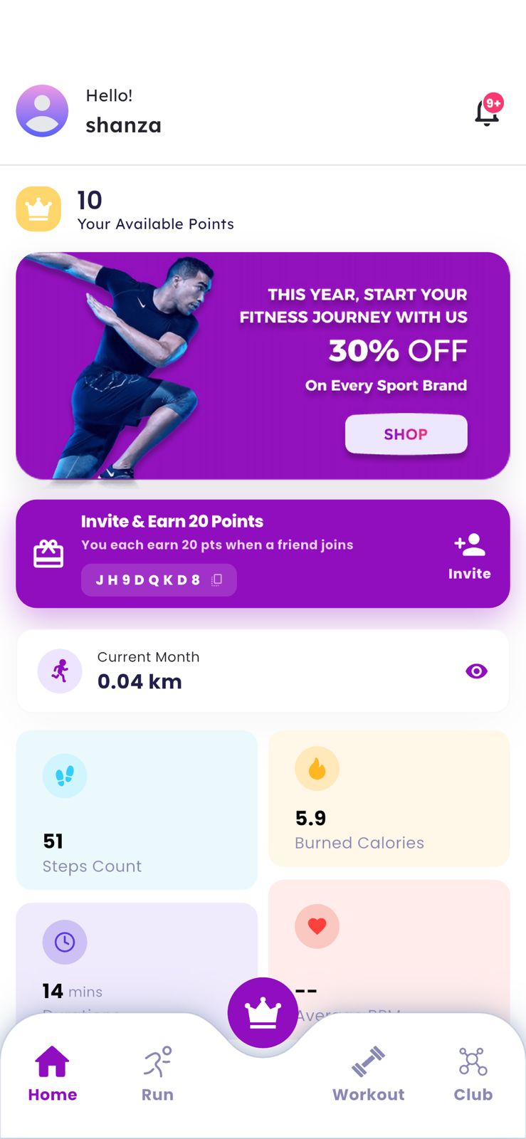 Tryd home dashboard screenshot