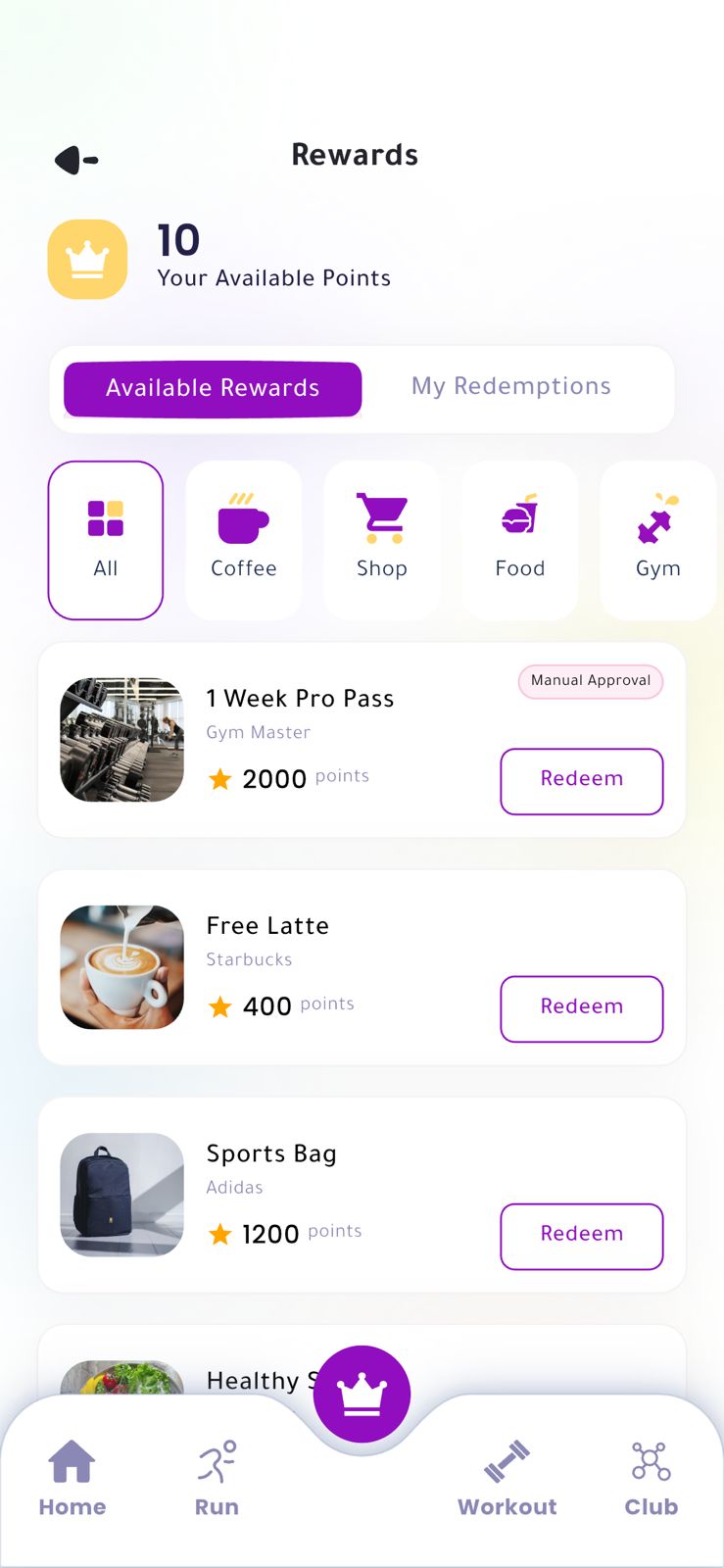 Tryd rewards screenshot