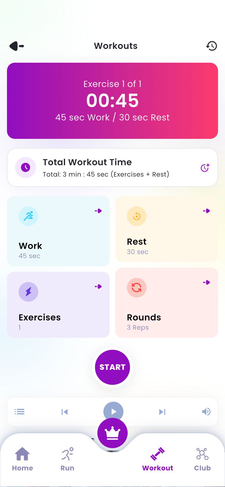 Tryd workouts screenshot